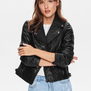 Leather Bomber Jacket
